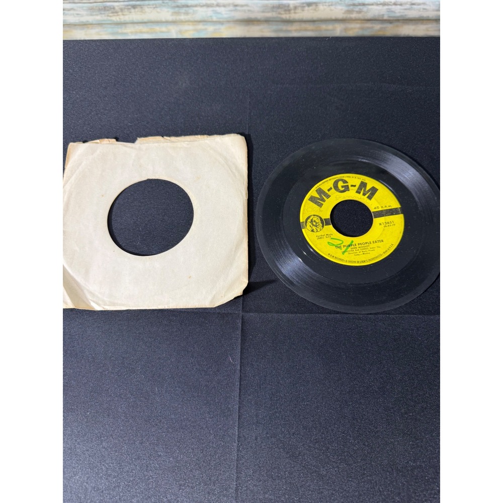 MGM Records The Purple People Eater 7" Black Good Sheb Wooley 45 RPM K12651
